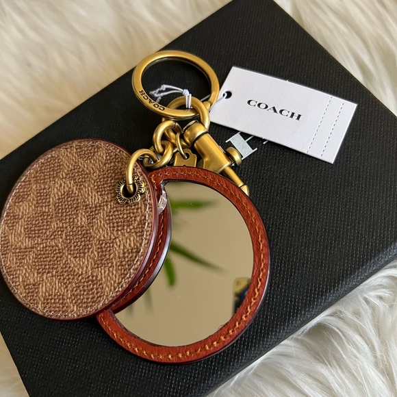 💰SOLD - 5273 - Coach Mirror Bag Charm in Signature Canvas - Picture 3 of 5